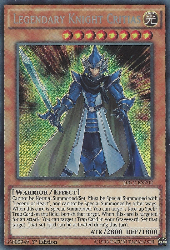 Legendary Knight Critias [DRL2-EN002] Secret Rare