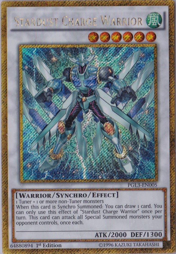 Stardust Charge Warrior [PGL3-EN005] Gold Secret Rare