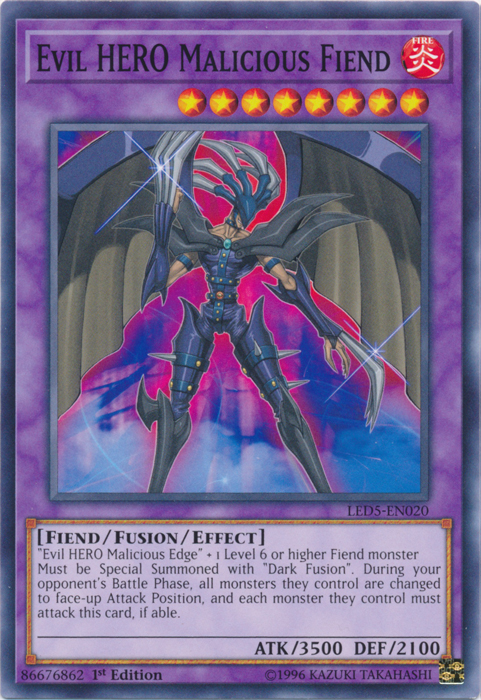 Evil HERO Malicious Fiend [LED5-EN020] Common